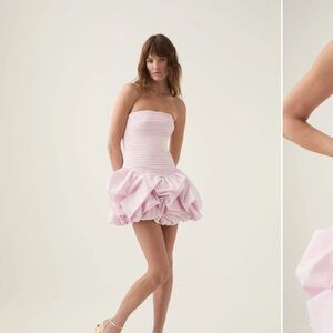 Aji Violette Bubble Hem Mini Dress